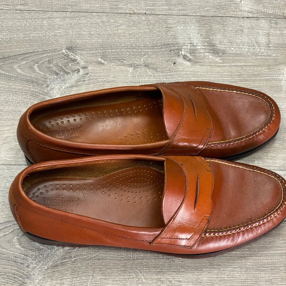 GH Bass Weejuns Penny Loafers Mens 11.5 D Brown Leather Belk 125 Anniversary